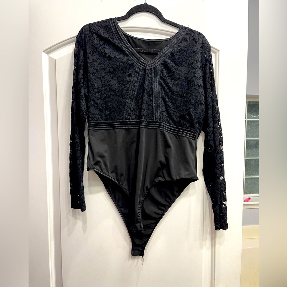 Black lace bodysuit